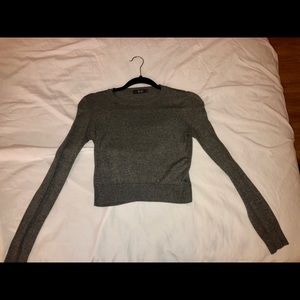 Cute Grey crop top, European brand Bershka. Xs